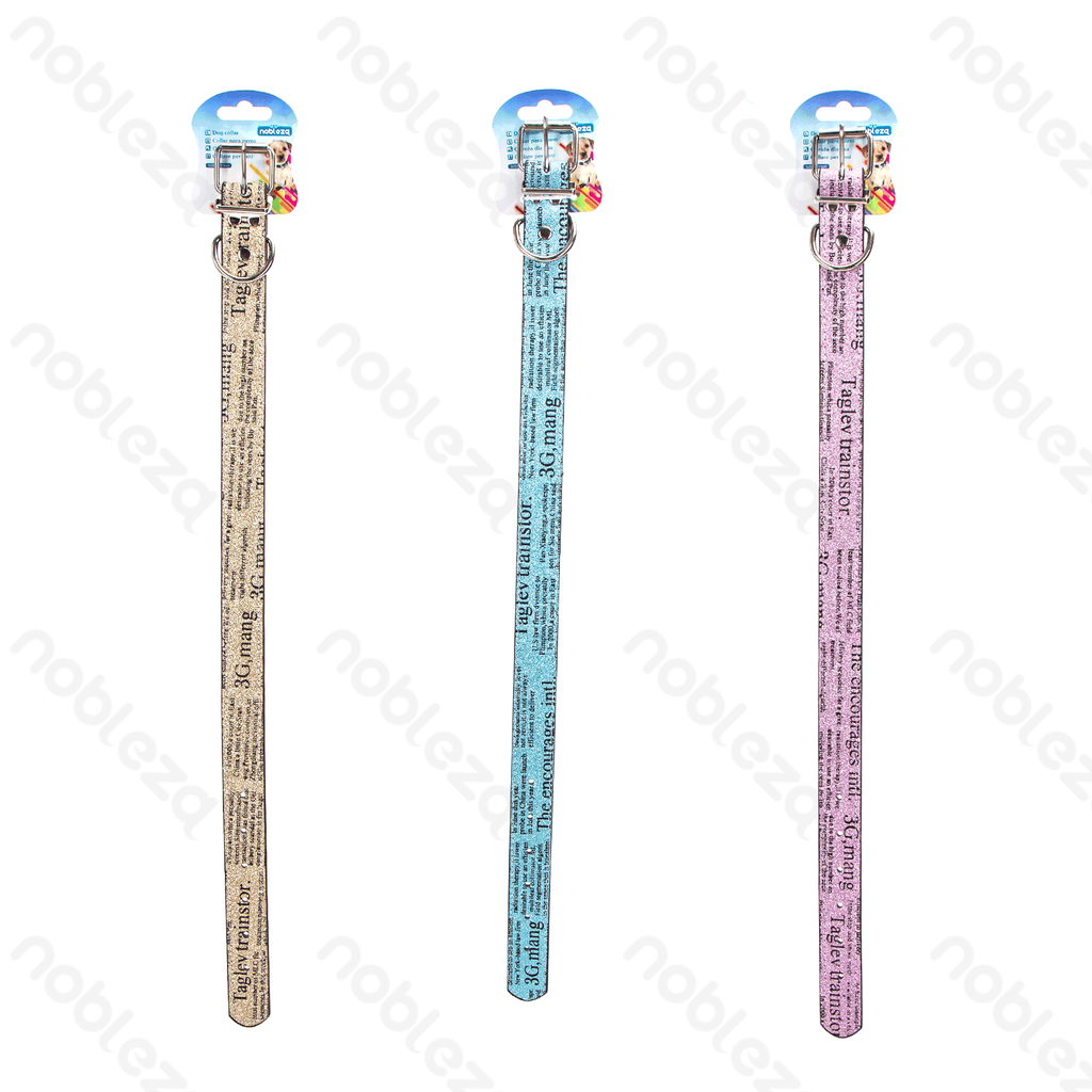 [B40707KG1] Aigostar PU lederen hondenhalsband met letterprint