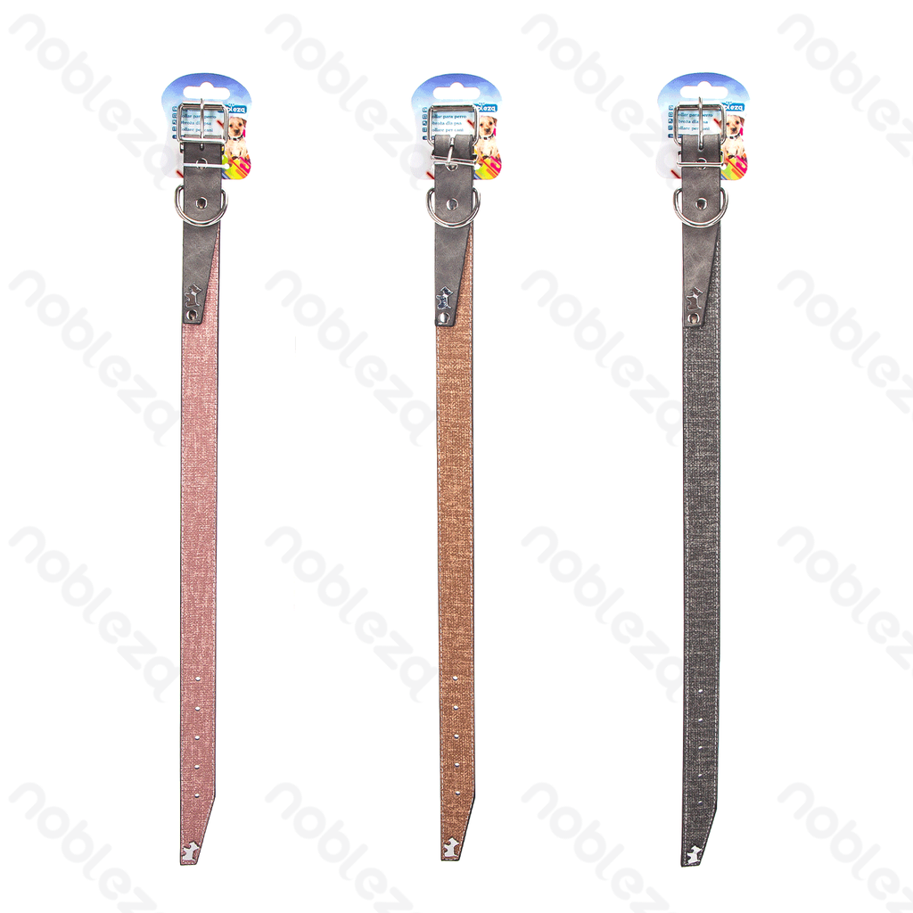 [B40707KG4] Nobleza PU lederen stevige hondenhalsband