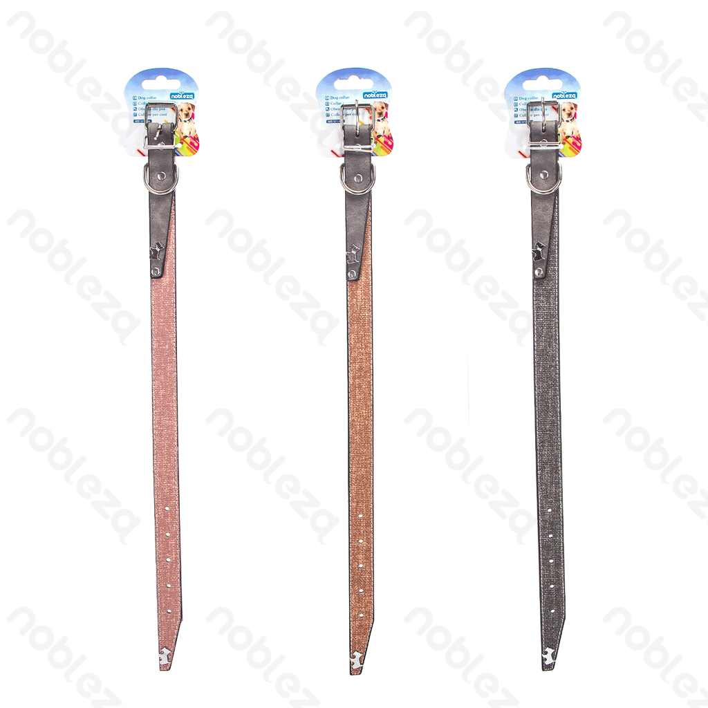 [B40707KG3] Nobleza PU lederen stevige hondenhalsband