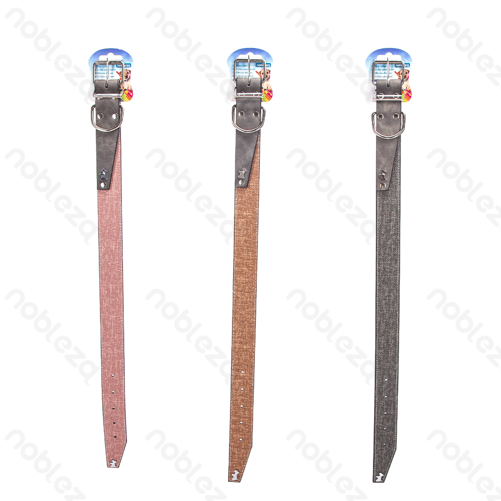[B40707KG5] Nobleza PU lederen stevige hondenhalsband