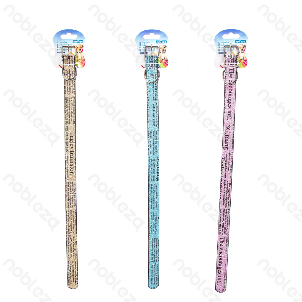 [B40707KG0] Aigostar PU lederen hondenhalsband met letterprint