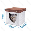 Nobleza Vierkant half afgesloten kattenhuis