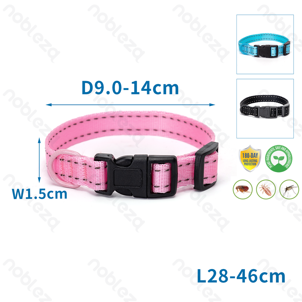 [B40702HM8] Nobleza Anti-Läuseband für Hunde (drei Farben)