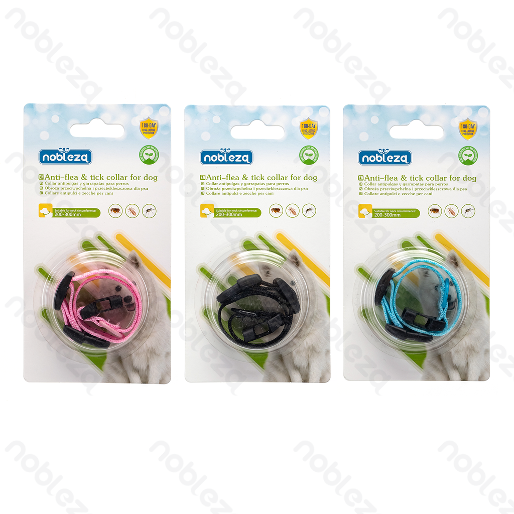 [B40702HM7] Nobleza Anti-Läuseband für Hunde (drei Farben)