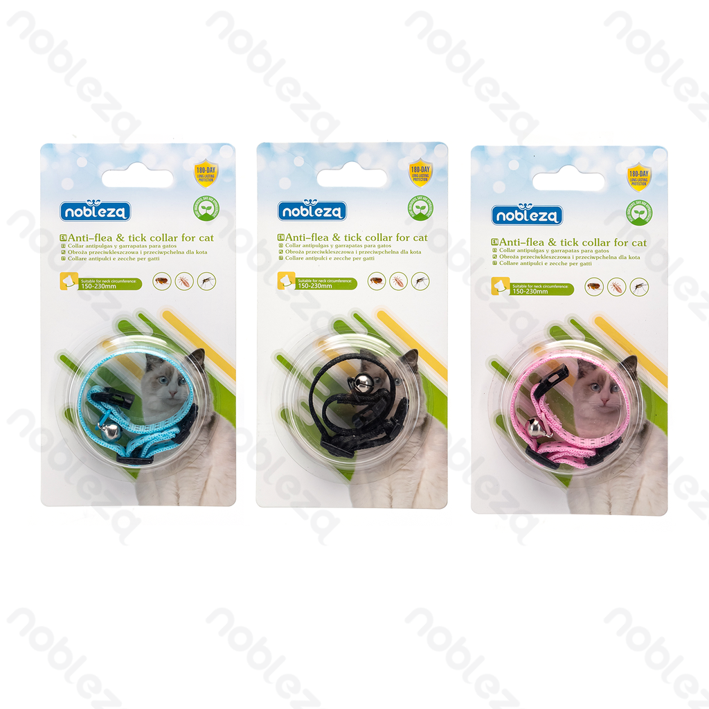 [B40302HM6] Collier anti-poux Nobleza pour chats (trois couleurs)