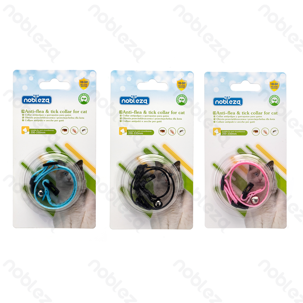 [B40302HM5] Nobleza Anti-Läuseband für Katzen (drei Farben)