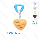 Aigostar Pluche Hondentouwspeelgoed met Geluid - Aardbei