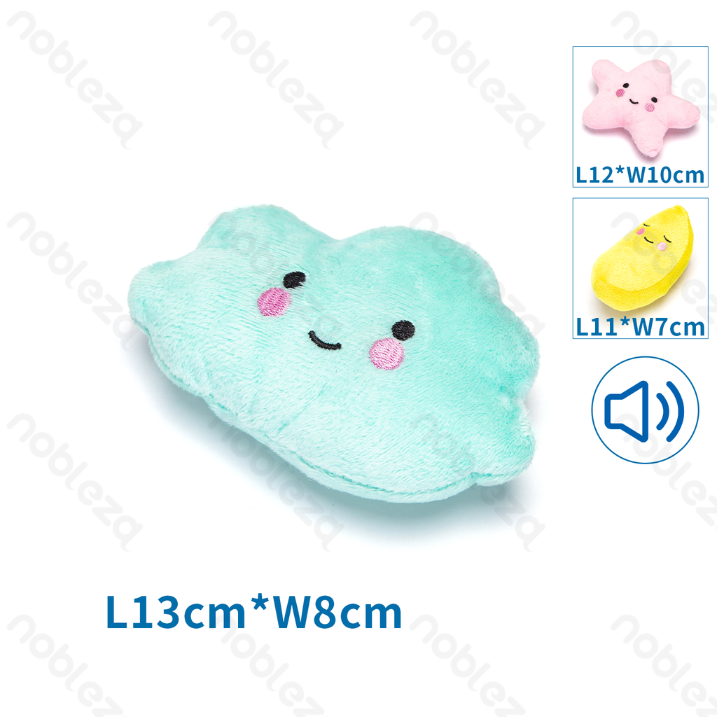 Aigostar Pluche hondenspeelgoed met geluid - Ster & Wolk & Maan