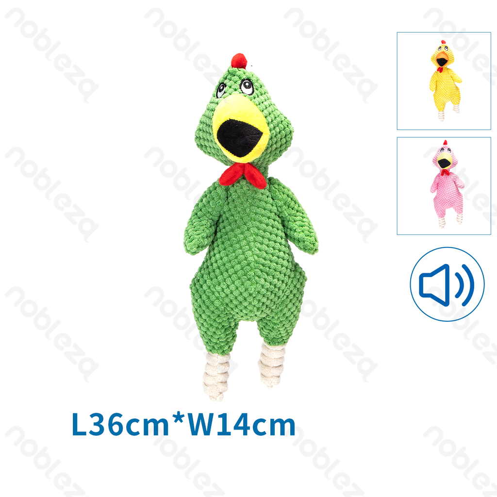 Nobleza Plush Dog Toy with Sound - Rooster