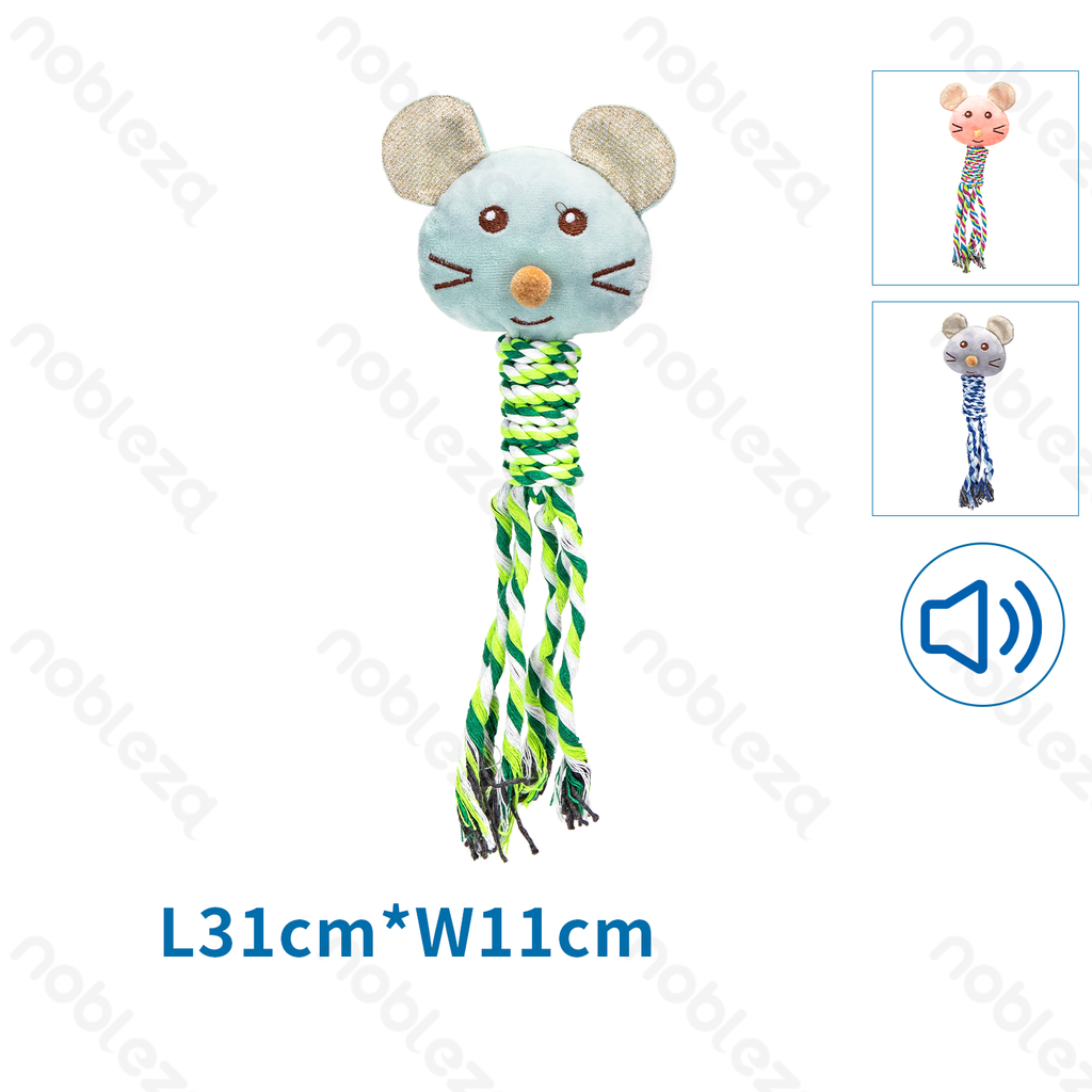 Nobleza Plush Dog Toy with Sound - Mouse