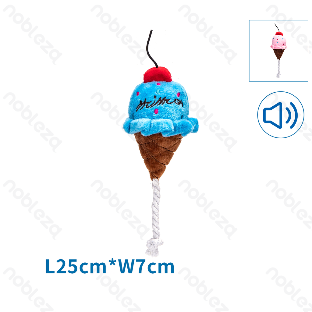 Aigostar Pluche Hondenspeelgoed met Geluid - Ijsje