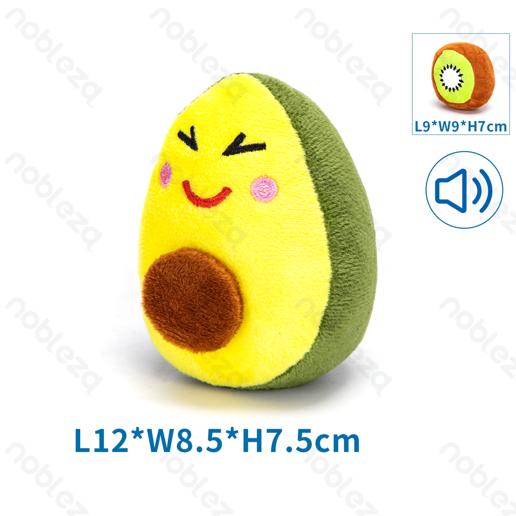 Nobleza Pluche Hondenspeelgoed met Geluid - Fruit