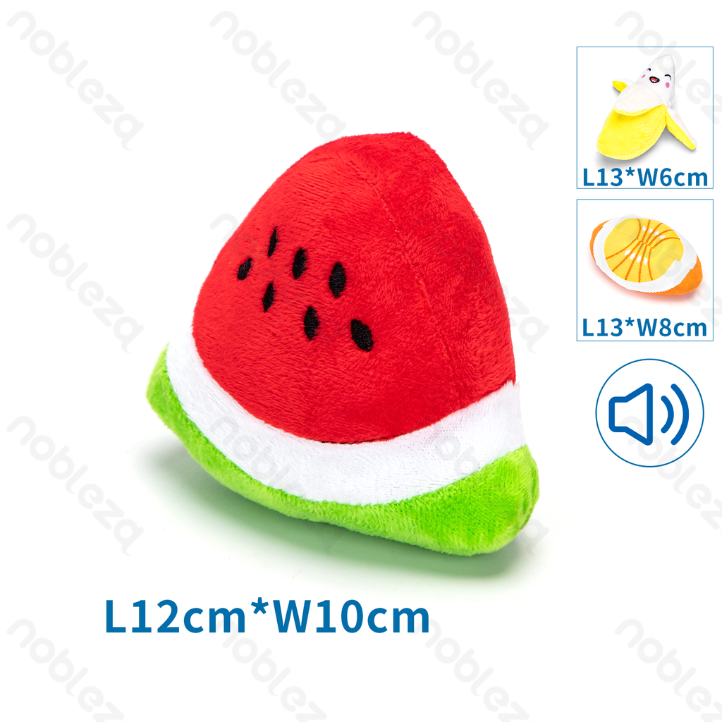 Aigostar Pluche Hondenspeelgoed met Geluid - Fruit