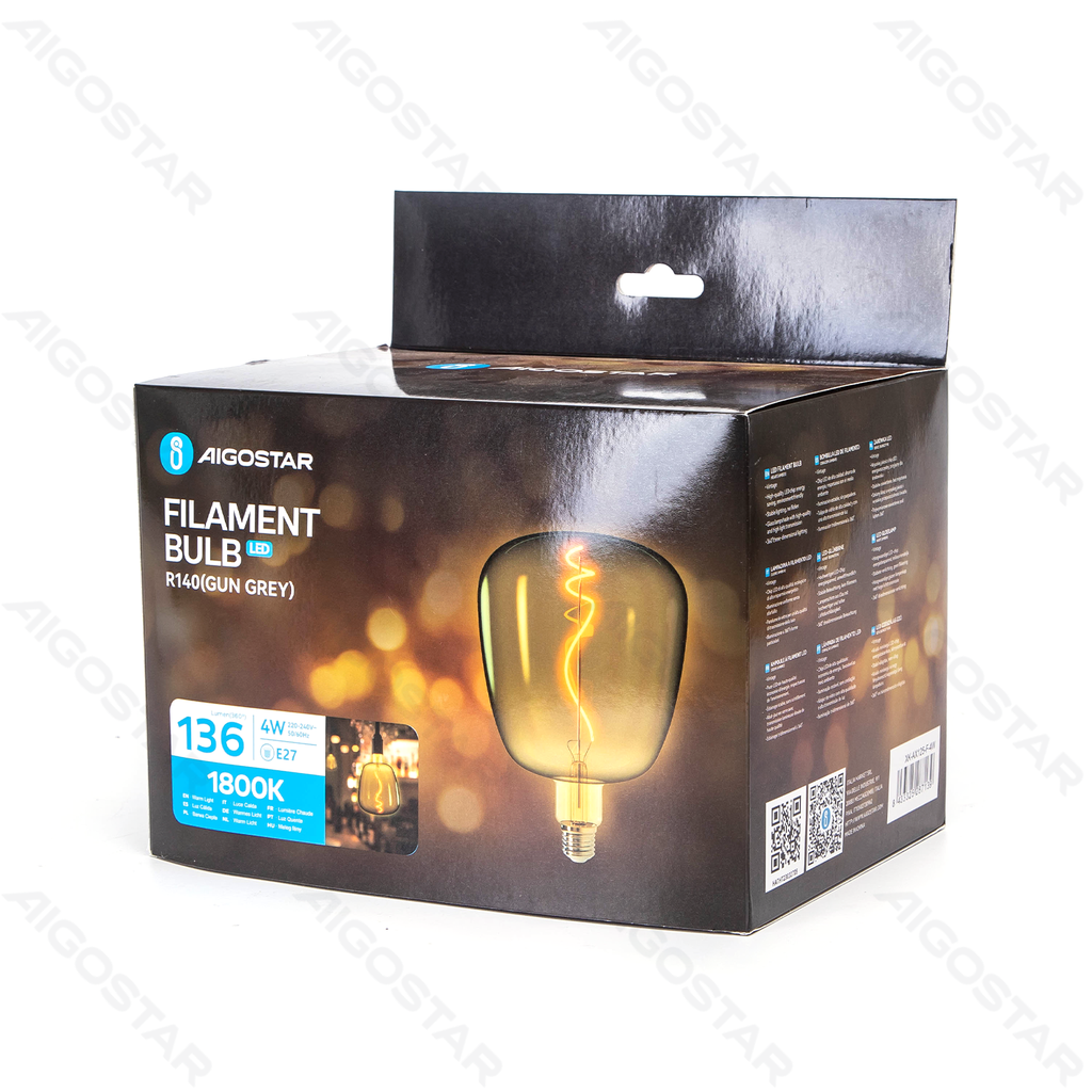 Aigostar LED Gloeilamp (R140) E27 4W