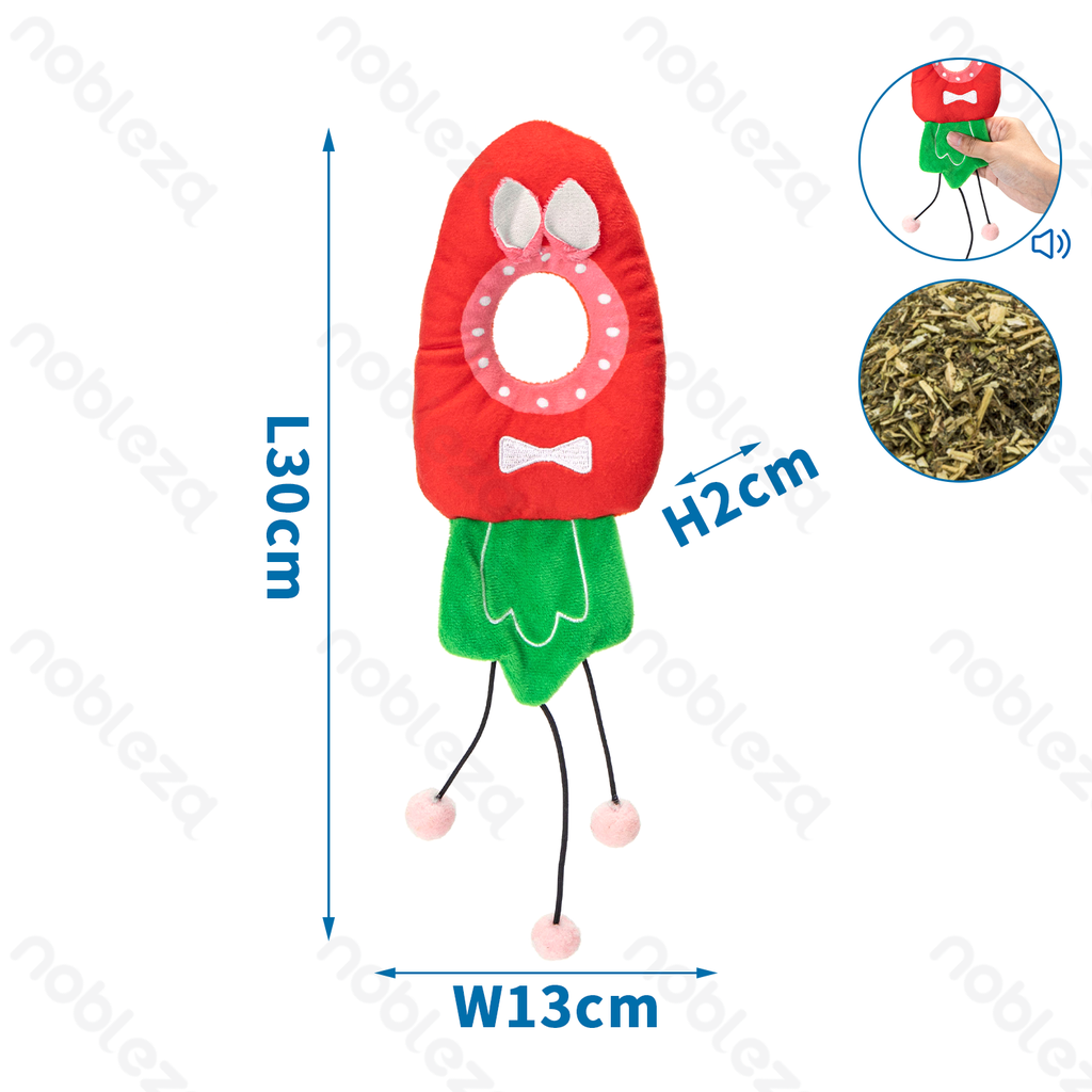 Nobleza Crinkly Catnip Plush Carrot Toy