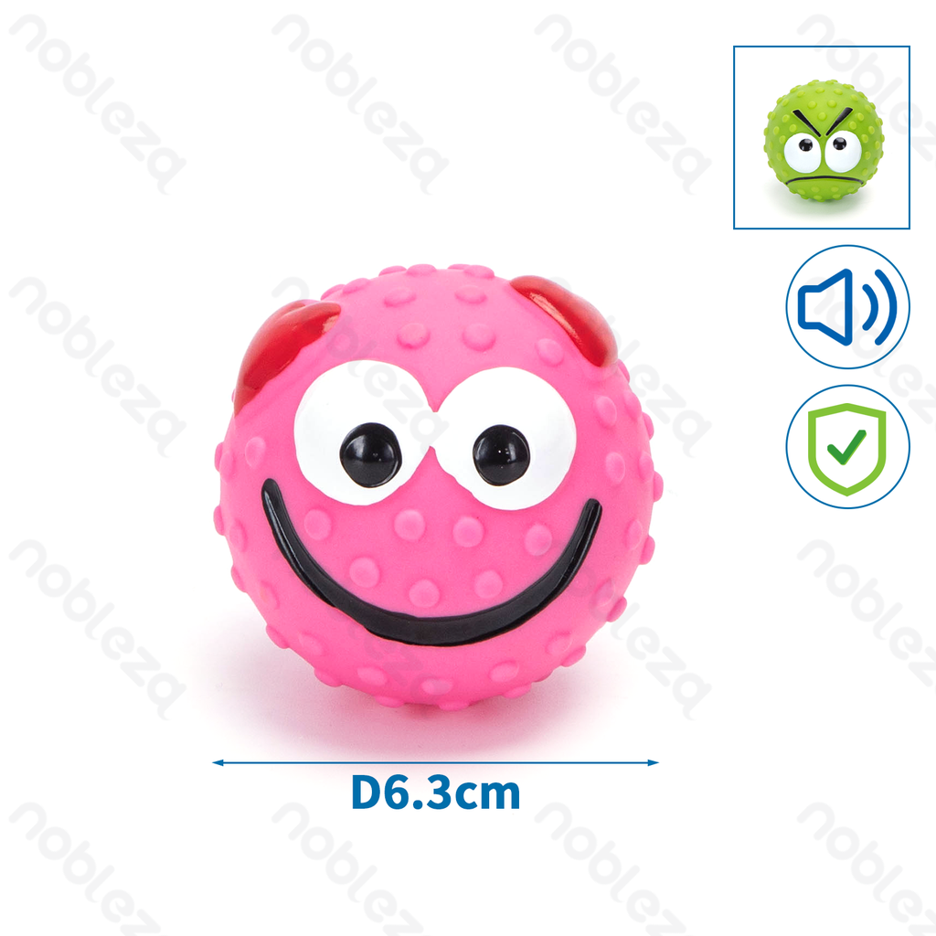 [B40708HI1] Nobleza Emoticon Vinyl hond piepend speelgoed