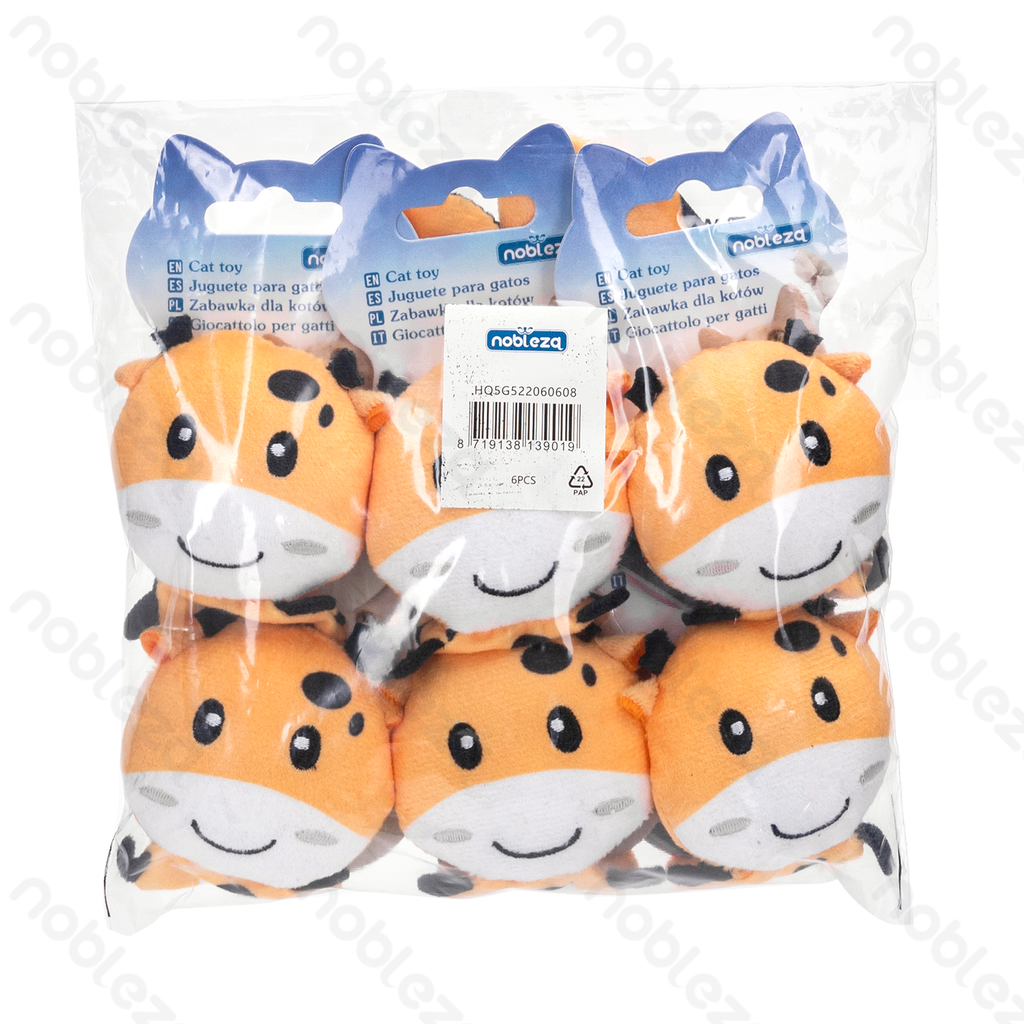[B40307HQ5] Nobleza – Plüsch-Giraffe mit gekräuseltem Katzenminze-Futter