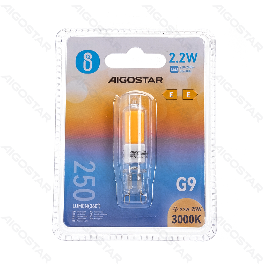 Aigostar LED Lampkralen Glas G9 2.2W