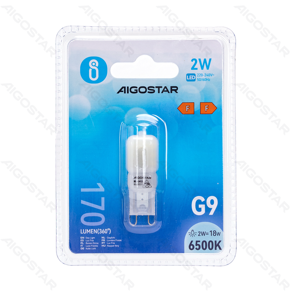 [B10101H23] Aigostar LED Lampkralen (Melkwit) G9 2W