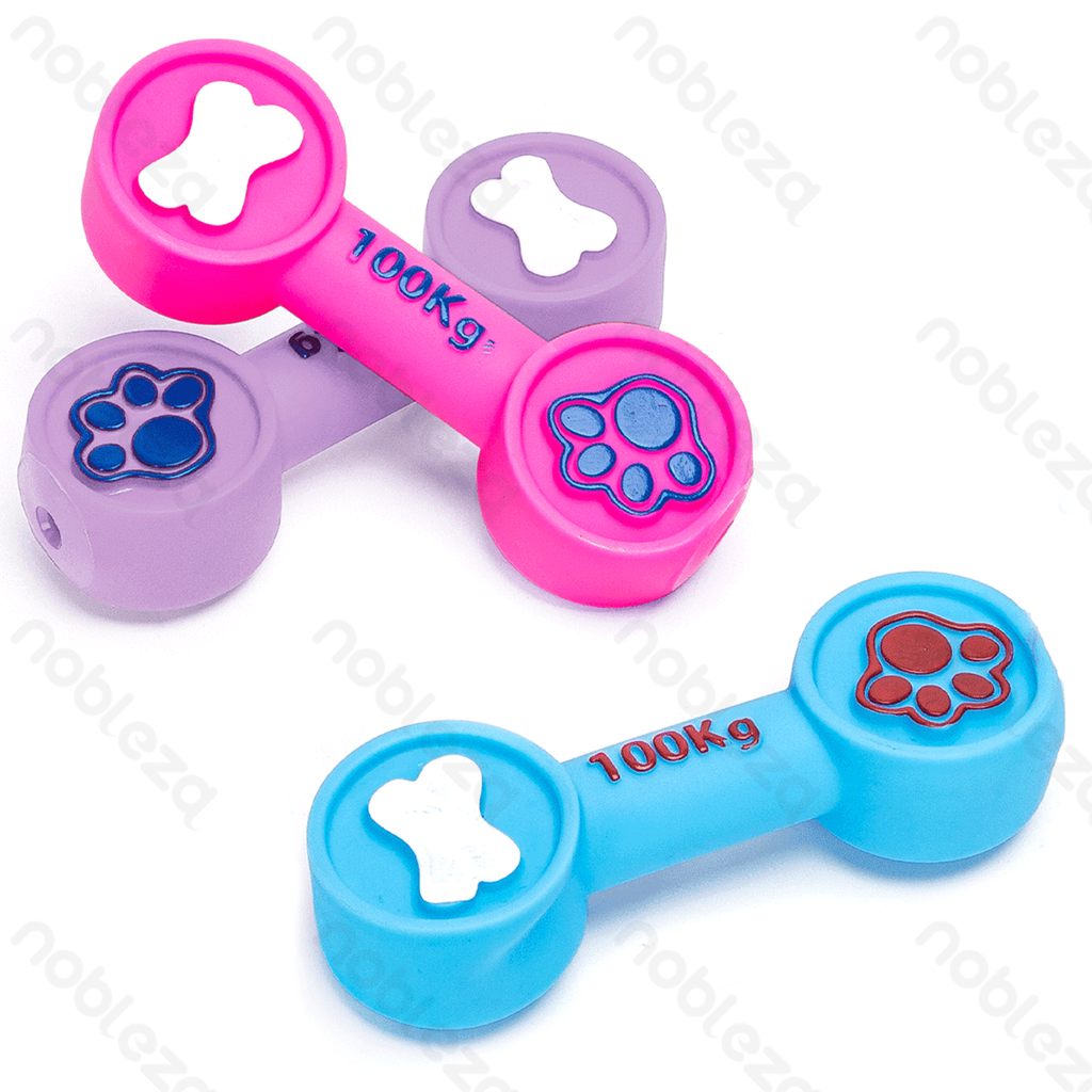 [B40708HH6] Nobleza Dumbbell Hund – Quietschendes Kauspielzeug