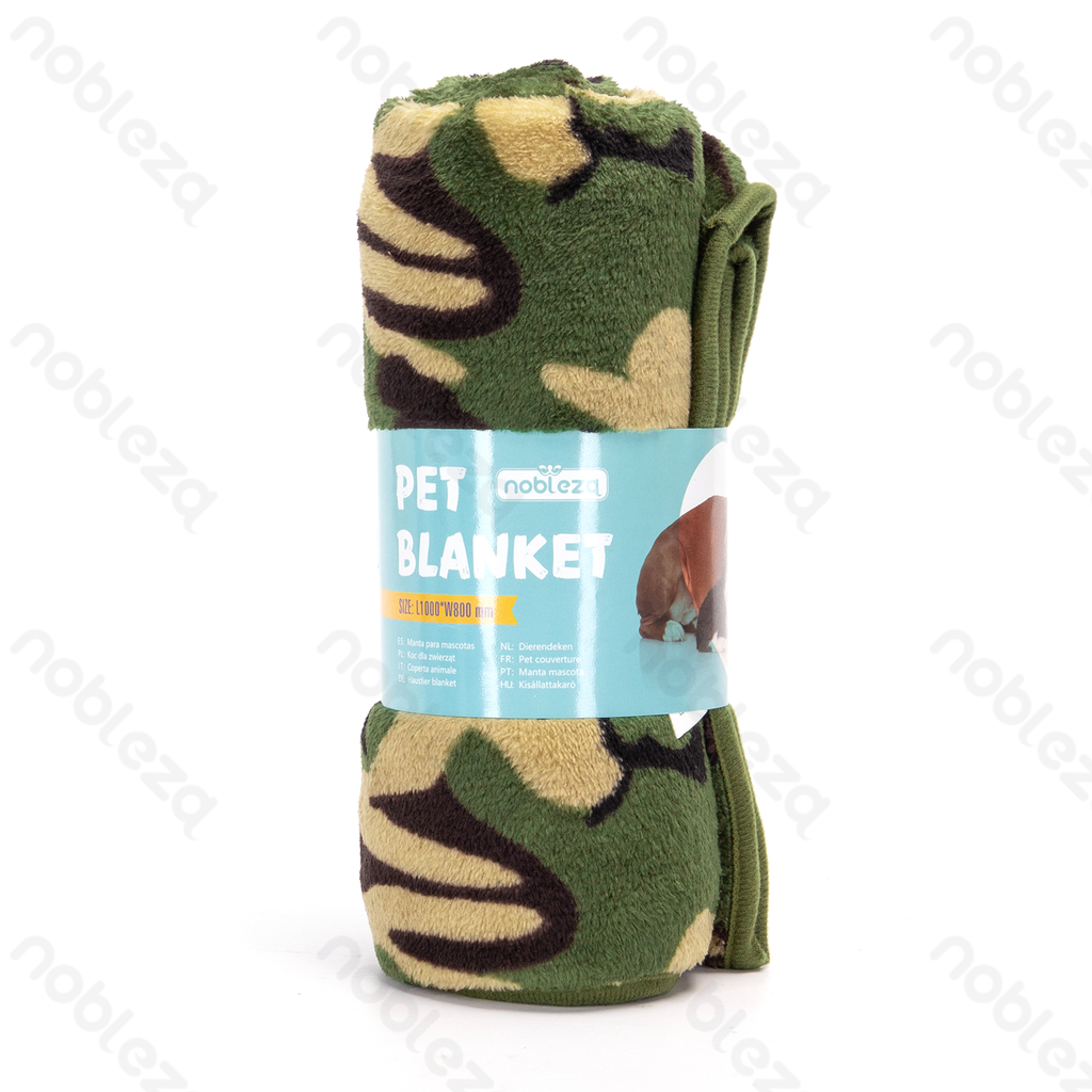 [B40703H5S] Couverture Nobleza à motif camouflage pour animaux de compagnie