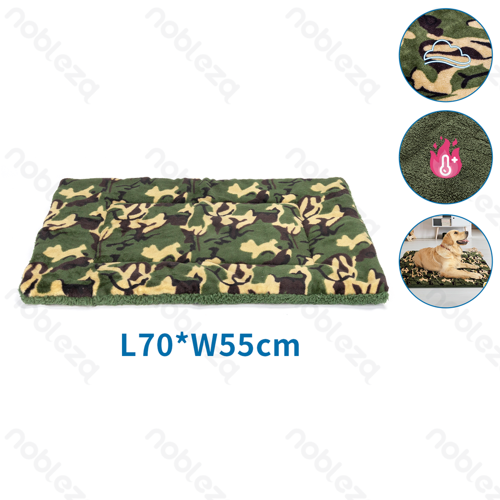 [B40703H5V] Tapis carré en flanelle pour animaux de compagnie Nobleza