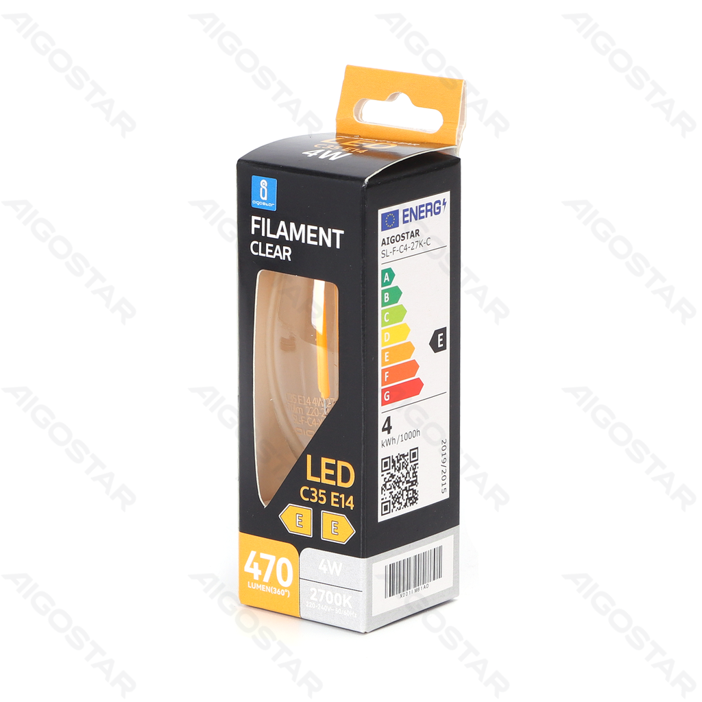 LED Gloeilamp (Helder) C35 E14 4W