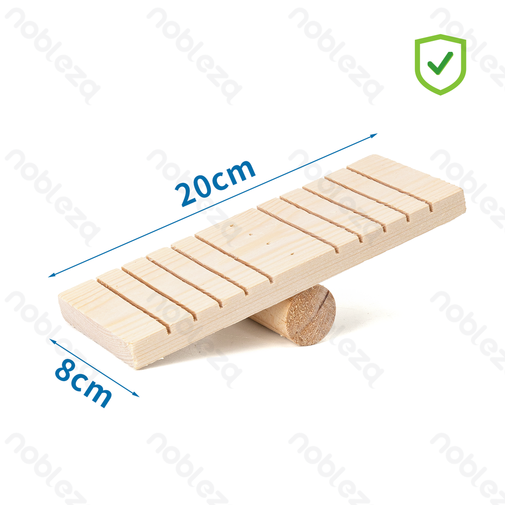 [B40601AO8] Nobleza Hamster-Spielzeug Wippe L20*B8*H4,5 cm Naturholzfarbe