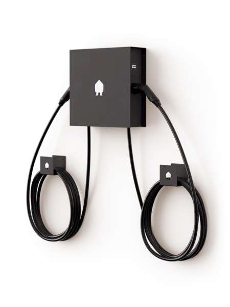 Smappee EV Dual Wandplatten-Set Schwarz