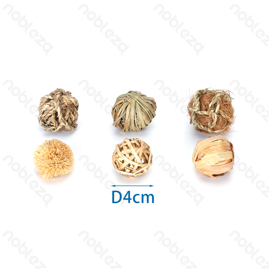 [B40601ZZR] Aigostar Grasbal speelgoedset voor hamsters