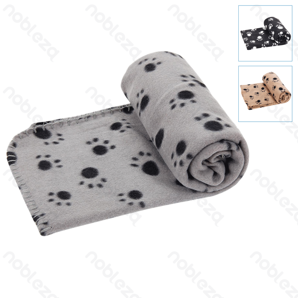 Nobleza Blanket with Paw Print Pattern for Pets