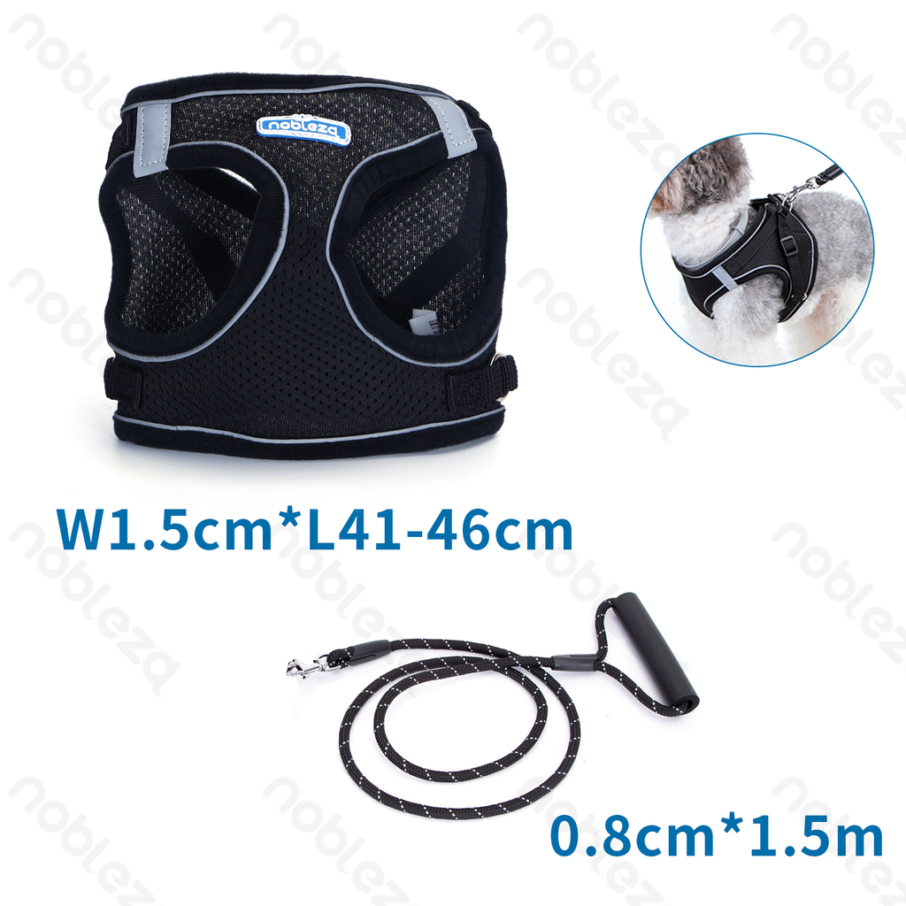 [B40707YXF] Nobleza Reflective Harness and Leash Set