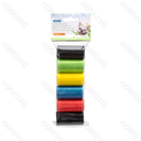 Aigostar Biodegradable trash bag L32*W23cm 1.5 mil Blue&Pink&Yellow&Green&Black 6pcs