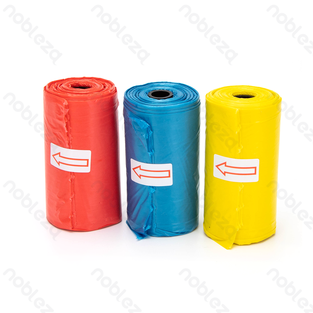 [B40704YIM] Aigostar Biodegradable trash bag L32*W23cm 1.5 mil Blue&Pink&Yellow 3pcs