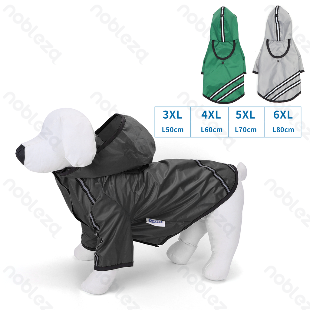 [B40701YCE] Nobleza Casual regenjas met capuchon en strepen