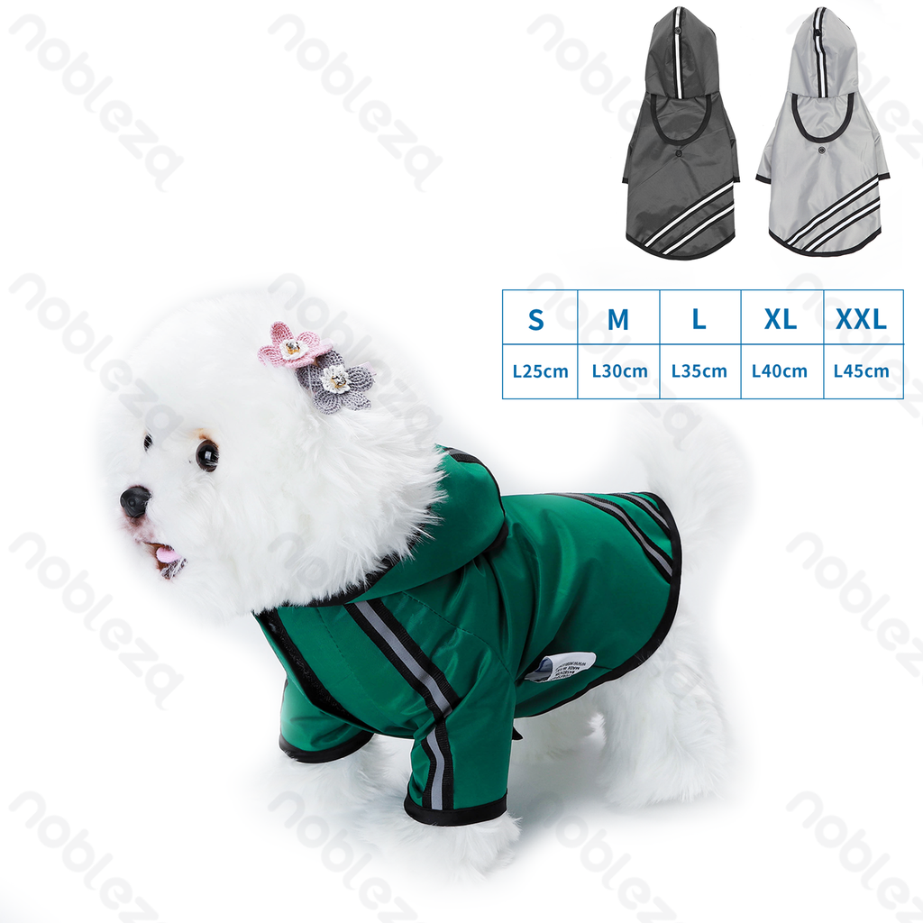 [B40701YCD] Nobleza Casual Raincoat with Hood and Stripes