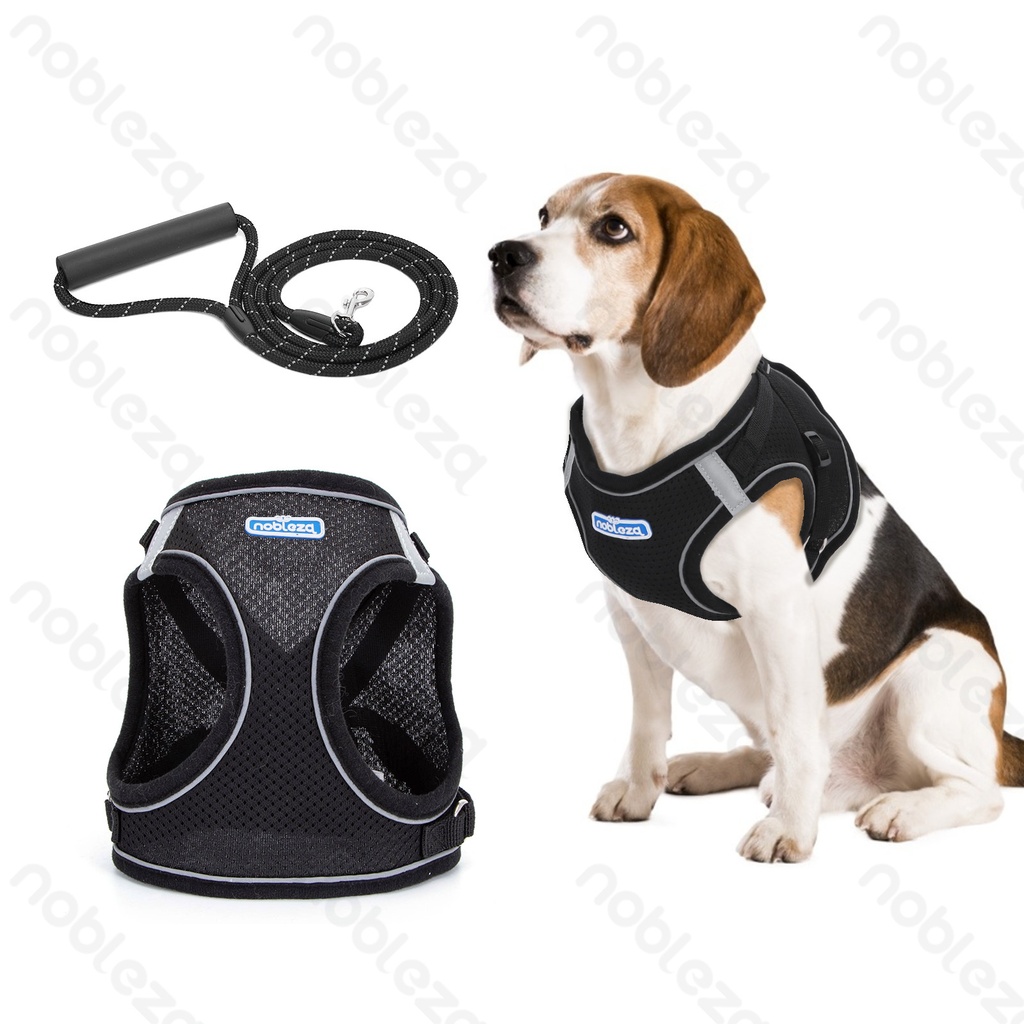 [B40707YXG] Nobleza Reflective Harness and Leash Set