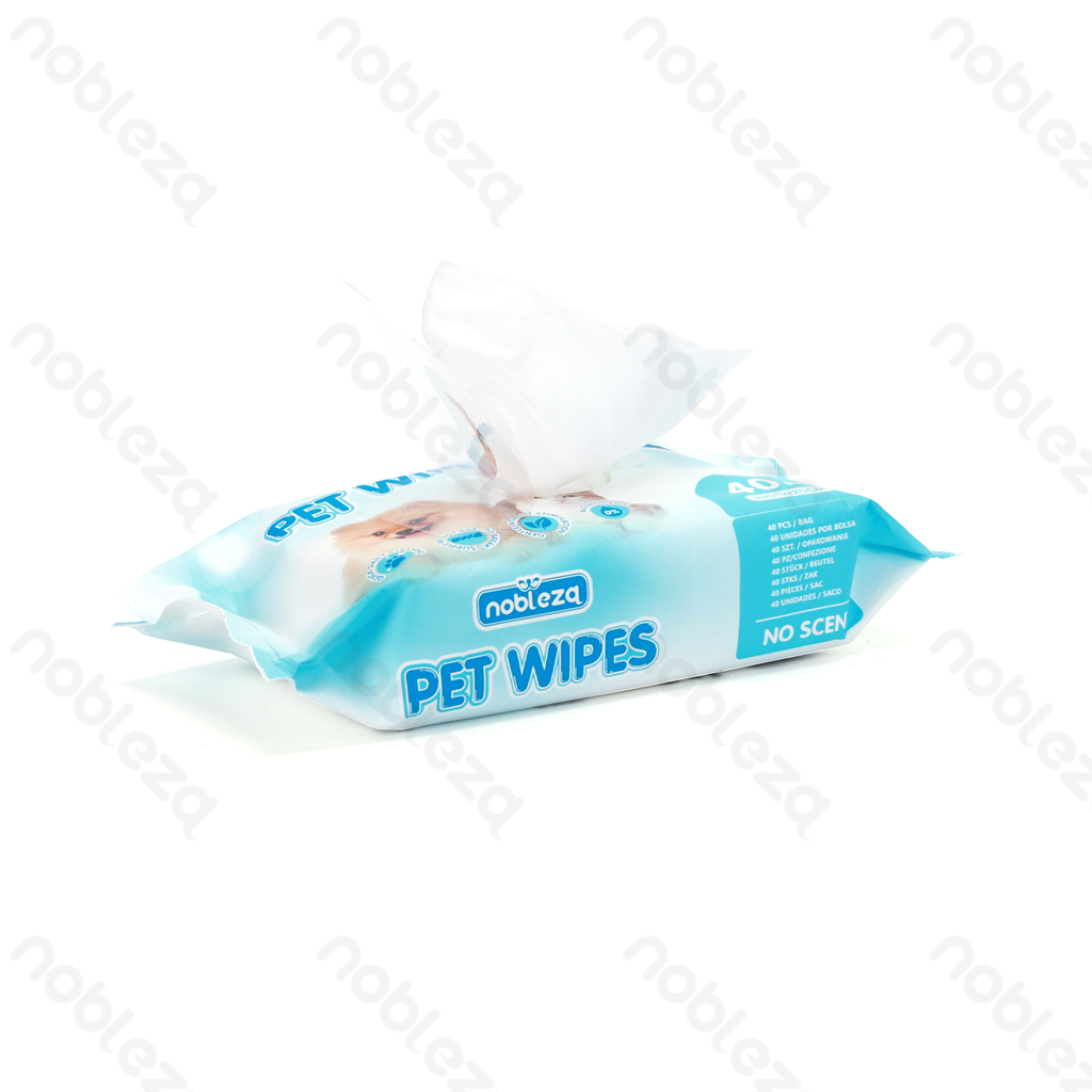 [B40704YXN] Lingettes humides Nobleza pour animaux de compagnie