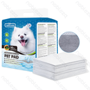 Tapis Nobleza Pet au charbon actif L60 x l60 cm, blanc et gris ; 50 pièces