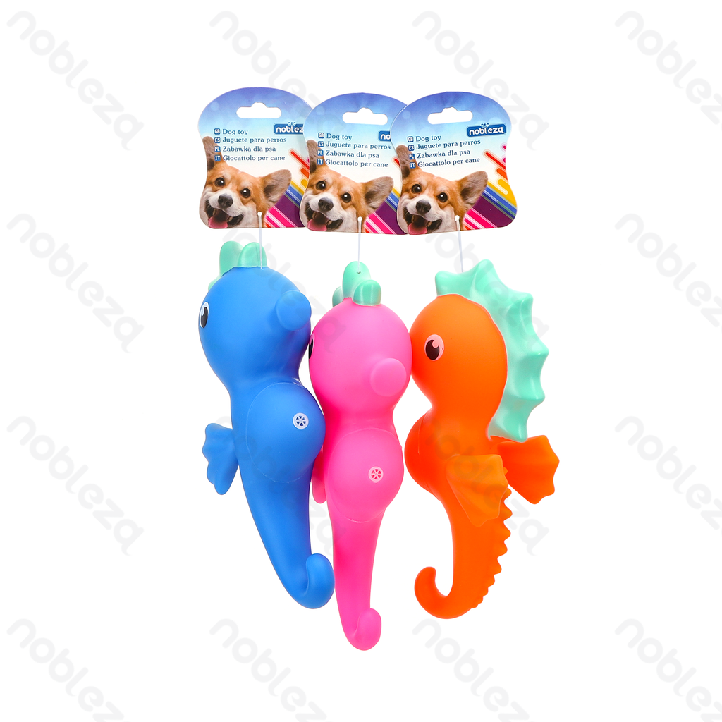 [B40708WRV] Nobleza Seahorse Vinyl Squeaky Dog Toy