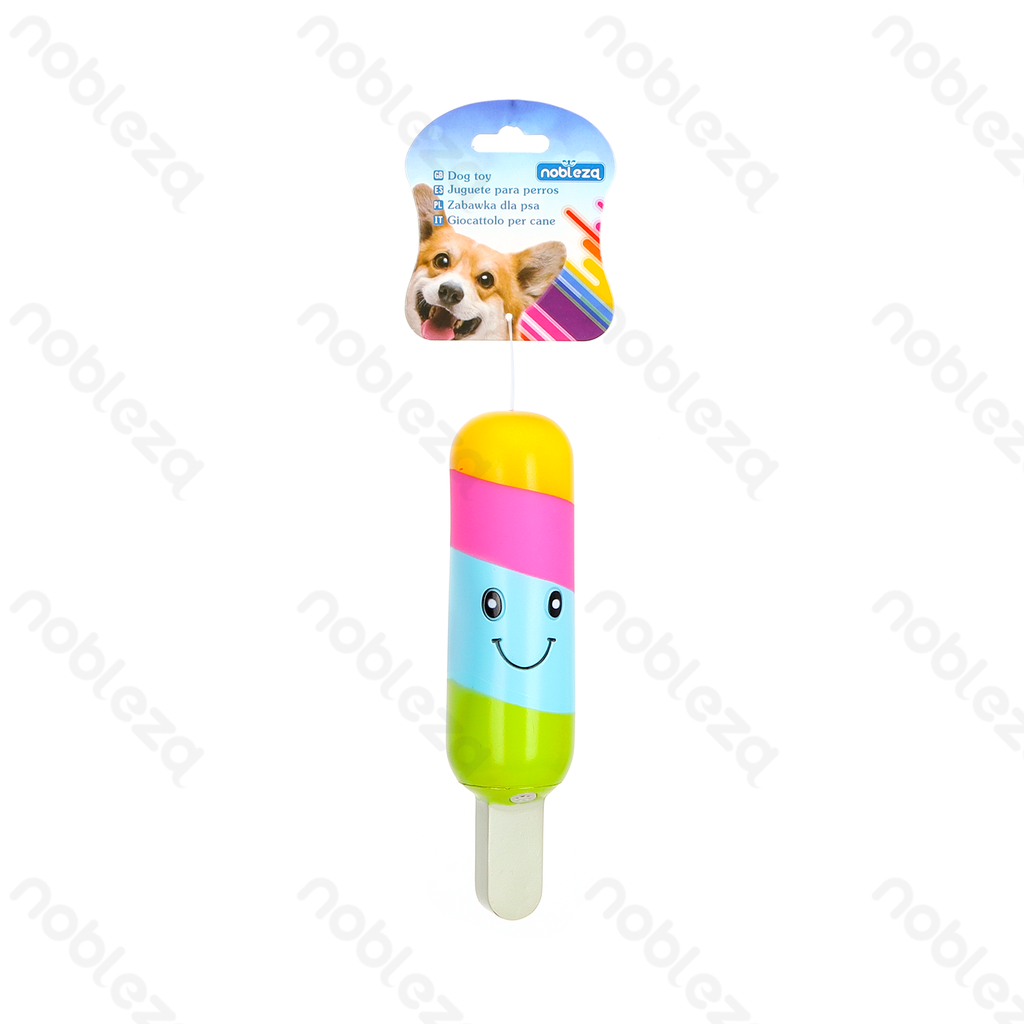 [B40708WRU] Nobleza Popsicle Vinyl Squeaky Dog Toy