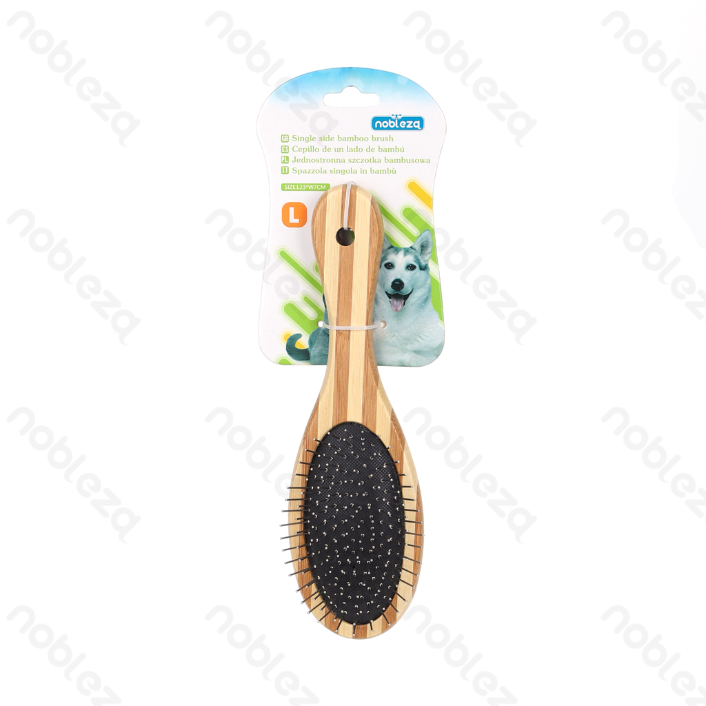 [B40706WQL] Nobleza Single-sided pet comb with zebra print