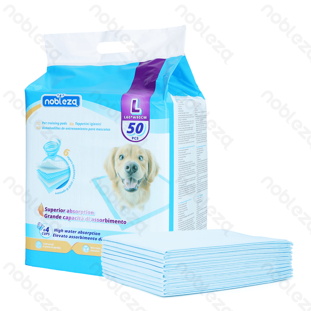 Nobleza Pet pad L L60*W90cm White&Blue 50pcs
