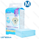 Nobleza Pet-Matte M 60 × 60 cm Weiß &amp; Blau; 30 Stück