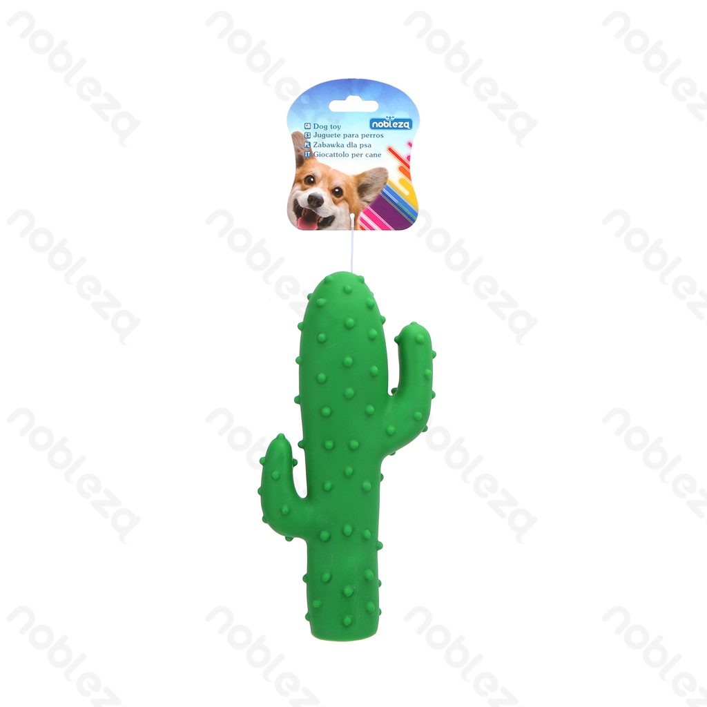 [B40708WSA] Nobleza Cactus Vinyl Piepend Hondenspeelgoed