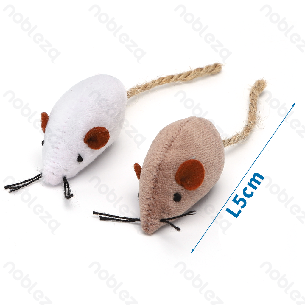 [B40307WBU] Nobleza Fleece Mouse Toy