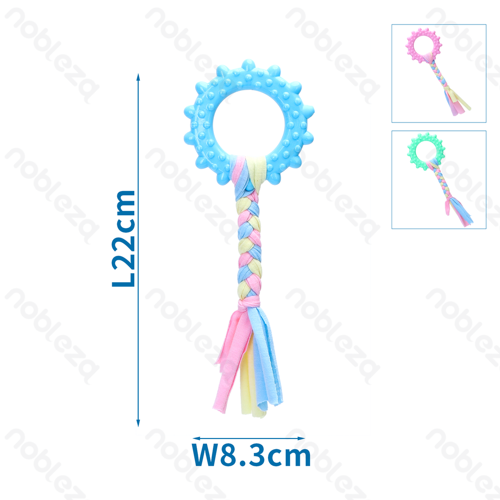 [B40708VZL] Aigostar Hondenspeeltje met katoentouw en TPR-zon