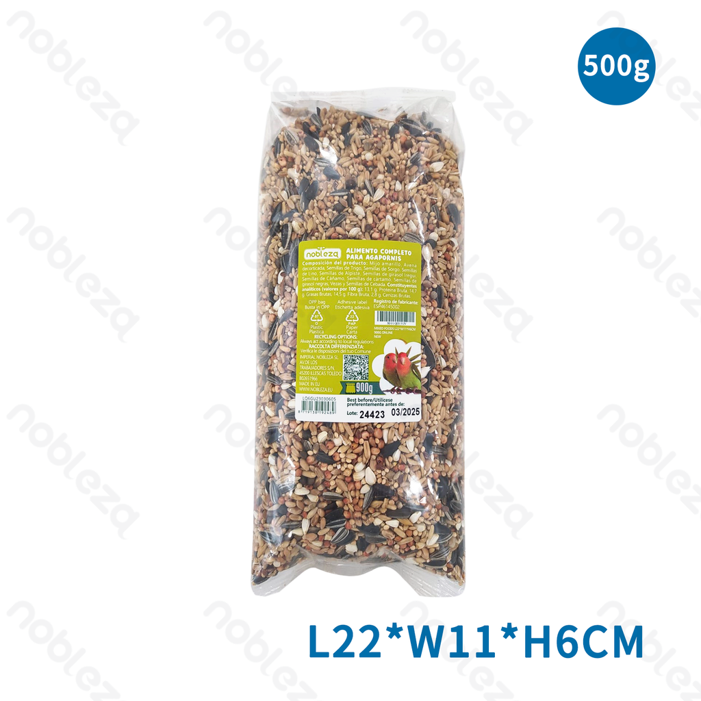 [B40402LQ6] Nobleza Gemengd hoofdvoer voor dwergpapegaaien