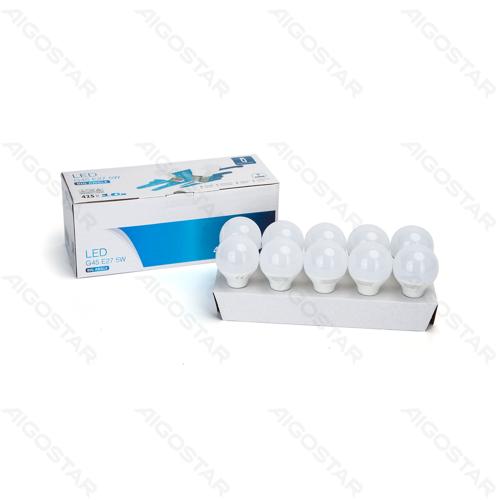 LED A5 G45 BIG ANGLE E27 5W 6500K