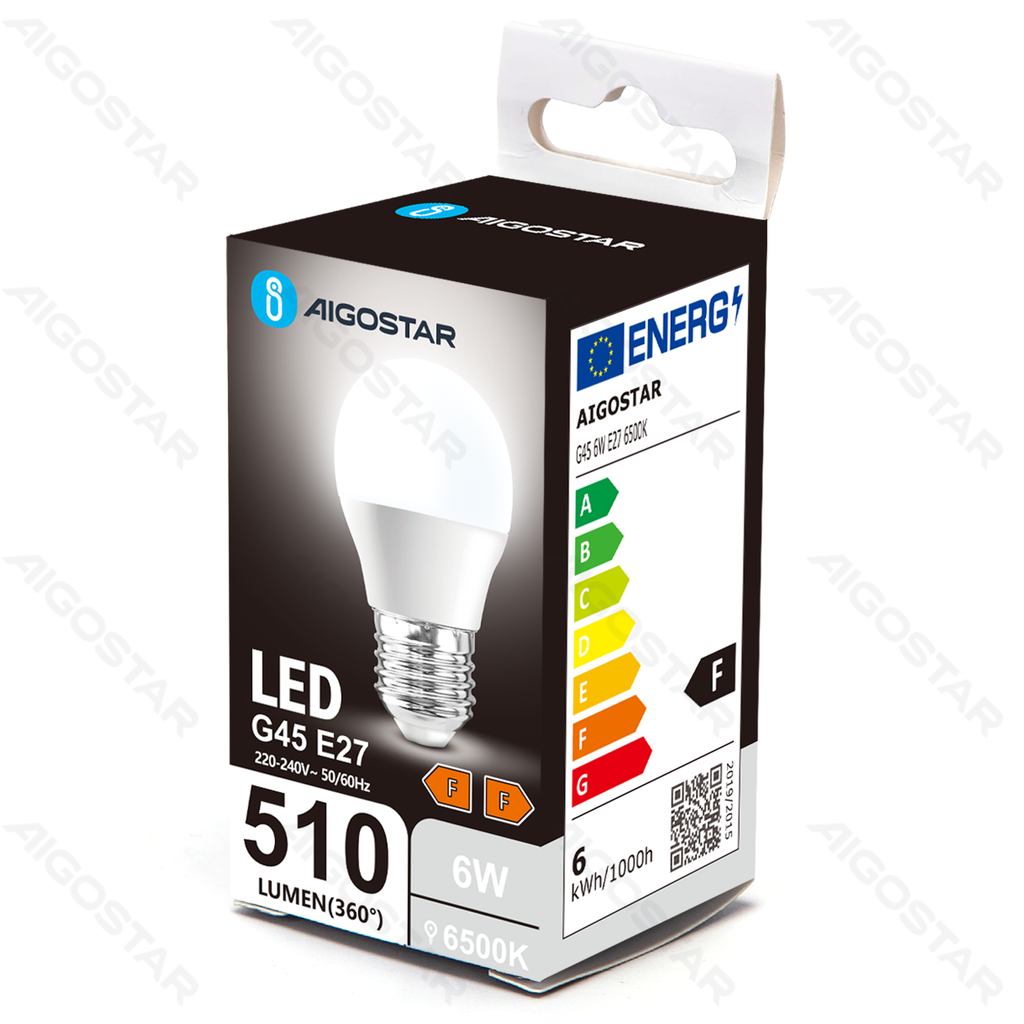 [B10105MQU] LED G45 E27 6W 6500K